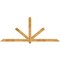 Ekena Millwork Kennewick Rough Sawn Timber Gable Bracket, Western Red Cedar, 96"W x 40"H x 4"D x 4"F, 10/12 Pitch GBW096X40X0404KEN00RWR - alternate 1